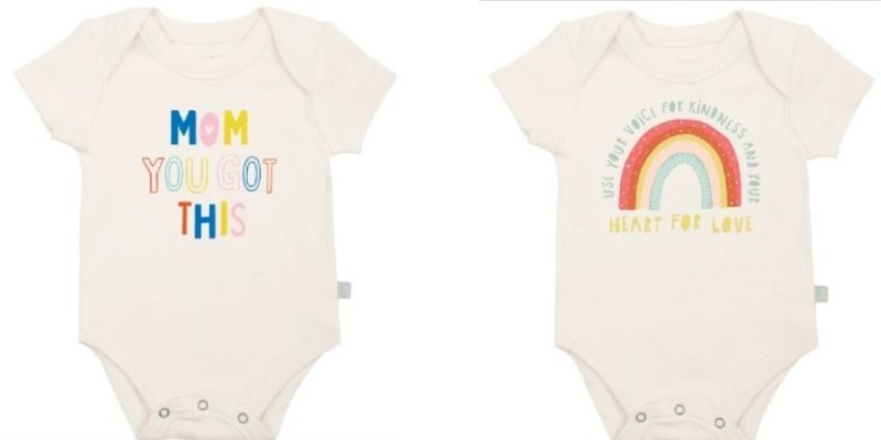 Best newborn graphic onesies. Organic graphic onesies from Finn + Emma.