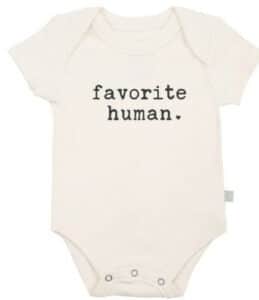 Best newborn Graphic Onesies-Organic Graphic Onesie 'Favorite Human'