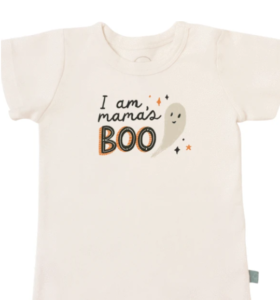 Organic Halloween Toddler T-shirt stating I am nana's Boo.