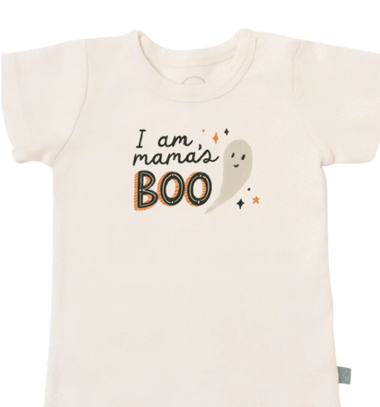 Organic Halloween Toddler T-shirt stating I am nana's Boo.