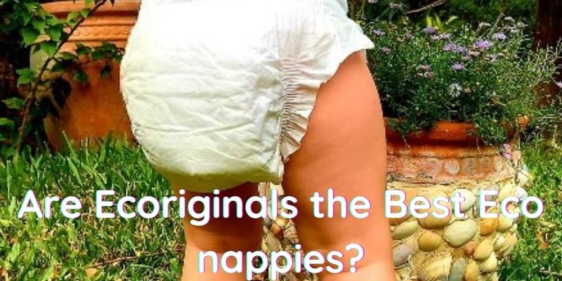 Are Eco nappies the best eco nappies in Australia?-Baby standing outside wearing Ecoriginal nappy.