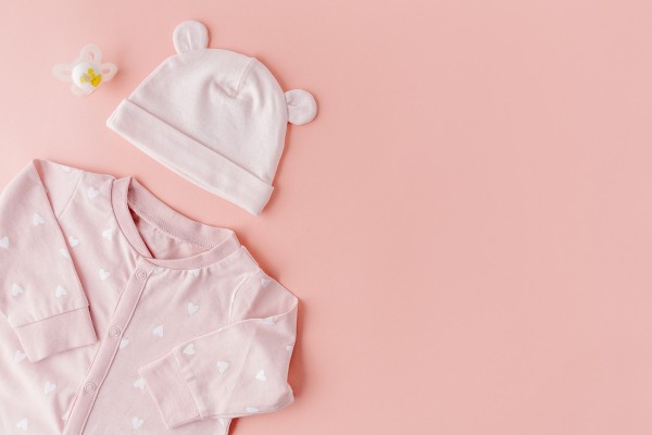 What's Simple Joys by Carter's?=Pink baby girl outfit with hat. 