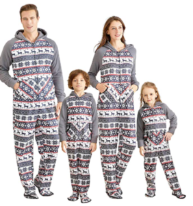 FFEI Matching Family Footed Pajamas Hoodie Sleeper