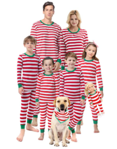 What are the Best Christmas Pajamas for families on Amazon?- Shelry matching family Pj's.