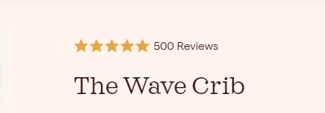 What is Nestig?-(Is Nestig Safe and NON-Toxic)?- Screenshot of the star rating of the wave crib on Nestig website.