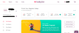 Are Baby Gift registries a thing in Australia?-Screenshot of the Babylist registry homepage.