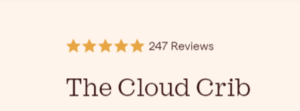 What is Nestig?-(Is Nestig Safe and NON-Toxic)?- Screenshot of the star rating of the Cloud crib on Nestig website.